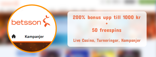 Gå till betsson för mer information om välkomstbonusen